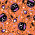 Blank Quilting Fabrics Ghostly Greetings Orange Cauldrons