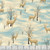 Blank Quilting Fabric Comfort & Joy Michael David Ward Ivory Scenic Deer, winter landscape with deer and leafless trees on a snowy background.