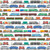 Clothworks Fabrics Let's Go! White Trains