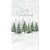 Timeless Treasures Fabrics Winter Wonderland Katie Hennagir Winter Snowy Cream Cabin Panel, fabric panel featuring a snowy winter scene with evergreen trees and snowflakes in a cream and green color palette.