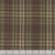 Marcus Fabrics Spice Mix Primo Plaid Flannel Green, close-up of green and brown plaid flannel fabric with a measured ruler for scale.