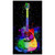 Timeless Treasures Fabrics Painted Guitar Bright Black Guitar Panel