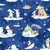 Clothworks Fabrics Anita Jeram Navy Blue Snowtime Toile