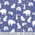 Clothworks Fabrics Anita Jeram White Navy Blue Snowtime Winter Animals