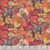 Clothworks Fabrics Cedar West Orange Tan Rust Bird Song Leaves