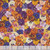 Clothworks Fabrics Cedar West Purple Yellow Orange Bird Song Pansies