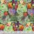 Clothworks Fabrics Cedar West Green Orange Purple Bird Song Floral Cabbage