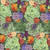Clothworks Fabrics Cedar West Green Orange Purple Bird Song Floral Cabbage