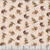 Clothworks Fabrics Cream Brown The Secret Life of Squirrels Squirrels, detailed pattern of small, cute squirrels on a cream background.