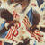 Quilting Treasures Fabrics 1776 by Dan Morris Cream American Flag Eagle, patriotic fabric with flying bald eagles, American flags, and stars on a cream background.