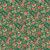 Andover Fabrics Good Tidings by Makower UK Green Sarasa Floral, intricate floral pattern with red, green, and cream colors on a dark green background.