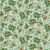 Andover Fabrics Good Tidings by Makower UK Cream Holly Bush, Christmas-themed fabric with green holly leaves, red berries, and white backgrounds.