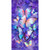 Timeless Treasures Fabrics Flutter Purple Purple Butterfly Panel 24"