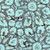Timeless Treasures Fabrics Tonga Batiks Valley Blossom Rain Water Leaves, fabric featuring a pattern of light blue floral and leaf motifs on a dark background.