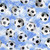 Timeless Treasures Fabrics Soccer Practice Blue Soccer Balls In Nets