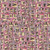 Blank Quilting Fabric Spread The Word Kathryn Kramer Waters Pink Abstract Letters & Numbers