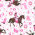 Blank Quilting Fabrics Saddle Up to the Disco  Rose Halsey White Cowgirl Riding a Horse