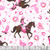 Blank Quilting Fabrics Saddle Up to the Disco  Rose Halsey White Cowgirl Riding a Horse