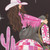 Blank Quilting Fabrics Saddle Up to the Disco  Rose Halsey Pink Block Panel