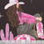 Blank Quilting Fabrics Saddle Up to the Disco  Rose Halsey Pink Block Panel