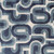 Hamilton Fabrics Echo Blue Jay Modern Swirls Cut Velvet Blue Cream