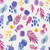 Moda Fabrics Radiant Amarilys Henderson Reeds and Dots Watercolor Leaves Rainbow