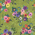 Quilting Treasures Fabrics Blooming Bouquet Suzanne Allard Green Pink Yellow Watercolor Flower Toss