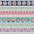 Quilting Treasures Fabrics Exotica Dan Morris Blue Pink Floral Stripe
