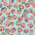 Quilting Treasures Fabrics Exotica Dan Morris Blue Floral Circles, a vibrant fabric with pink floral patterns within white circles on a light blue background.