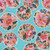 Quilting Treasures Fabrics Exotica Dan Morris Blue Floral Circles
