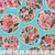 Quilting Treasures Fabrics Exotica Dan Morris Blue Floral Circles