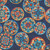Quilting Treasures Fabrics Oasis Dan Morris Navy Blue Fiesta Rose Floral Tile Circles