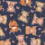 Quilting Treasures Fabrics QT Cuties 2 Dan Morris Navy Blue Baby Highland Cows