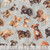 Quilting Treasures Fabrics QT Cuties 2 Dan Morris Grey Tossed Puppies