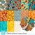 Quilting Treasures Fabrics Oasis Dan Morris 12 Fat Quarters, vibrant floral pattern fabric pack with colorful and intricate designs suitable for quilting and craft projects.