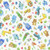 Quilting Treasures Fabrics Jungle Friends White Blue Lions Monkeys Zebra Tigers Elephants