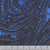 Benartex Fabrics Cat Artistry Peggy Collins Blue Circle Bubble Swirls, a fabric featuring blue bubbles and circles with swirl patterns on a dark background.