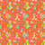 Dear Stella Fabrics Cats in the Laundry Leezaworks Carrot Orange Suds & Purrs, fabric pattern featuring playful cats with laundry-related illustrations in bright orange, green, blue, and yellow colors.