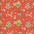 Dear Stella Fabrics Cats in the Laundry Leezaworks Carrot Orange Suds & Purrs