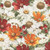Wilmington Prints Harvest Blooms Beth Grove Packed Florals Red Green Yellow, floral fabric with vibrant red, orange, white, and yellow flowers, and green leaves.