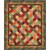 In The Beginning Evanescence by Jason Yenter Gemstones Quilt Pattern, colorful patchwork quilt with intricate geometric design and floral border.
