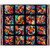Quilting Treasures Fabrics Dan Morris Bedazzled Black Blue Red Gold Fractal Block Patches