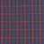 Marcus Fabrics Americana Primo Plaid Flannel Navy Tattersall Plaid, close-up image of navy blue, red, and light gray tattersall plaid fabric with a soft flannel texture.