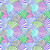 Kaffe Fassett Collective for FreeSpirit Fabrics February 2026 by Kaffe Fassett Fanfare Blue, colorful fan-shaped fabric pattern with blue, green, purple, black, and turquoise stripes.