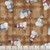 Henry Glass Fabrics Hollyville Manor Snowmen on Carmel Brown Plaid
