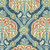 Covington Fabrics Darshana Sapphire Blue Persian Tree Frame Damask