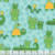 AE Nathan Fabrics Comfy Flannel Prints Aqua Blue Green Frogs