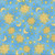 AE Nathan Fabrics Comfy Flannel Prints Yellow Blue Stylized Suns