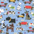 AE Nathan Fabrics Comfy Flannel Prints Blue Dogs