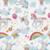 AE Nathan Fabrics Comfy Flannel Prints Pink White Rainbows Unicorns